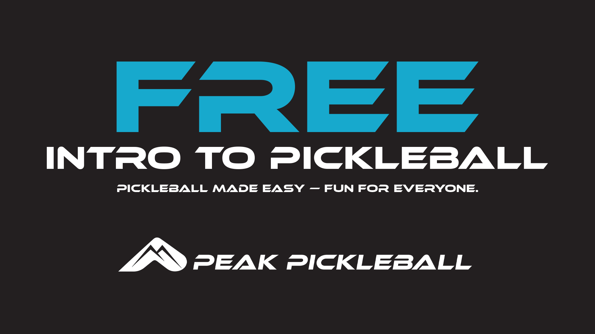 Free Intro to Pickleball