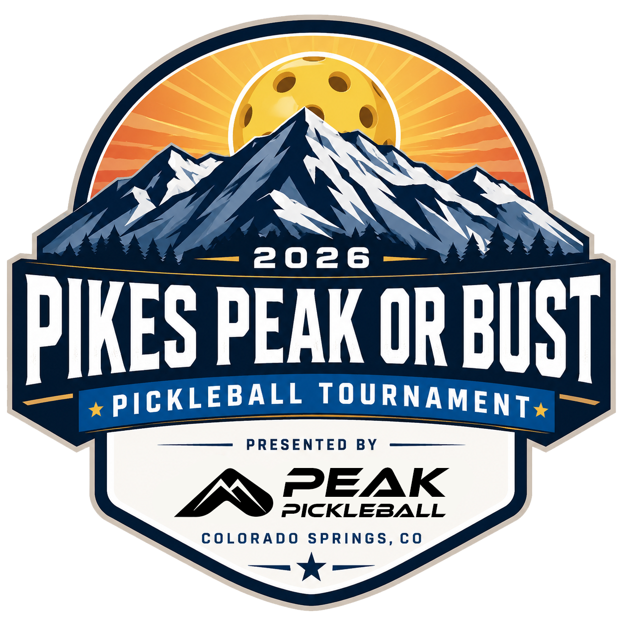 Pikes Peak or Bust Logo